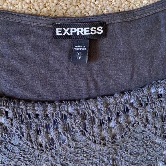 Express XS Lace Accent Blouse - Picture 3 of 6